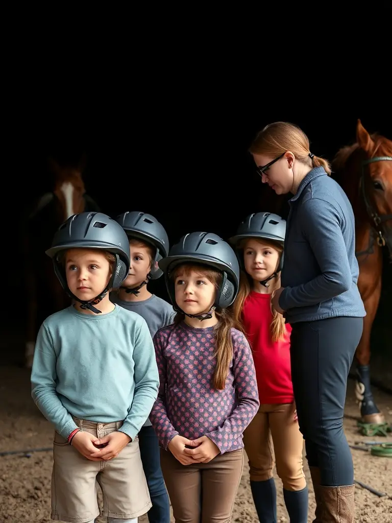 A diverse group of people engaging in various horse-related activities at ADEMAS LES AMIS DES ECURIES DU MAS, fostering community engagement and shared appreciation.